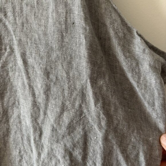 Linen Fairy Tales Overalls Womens 100% Linen Gray Lagenlook SEE MEASUREMENTS! - Picture 5 of 14